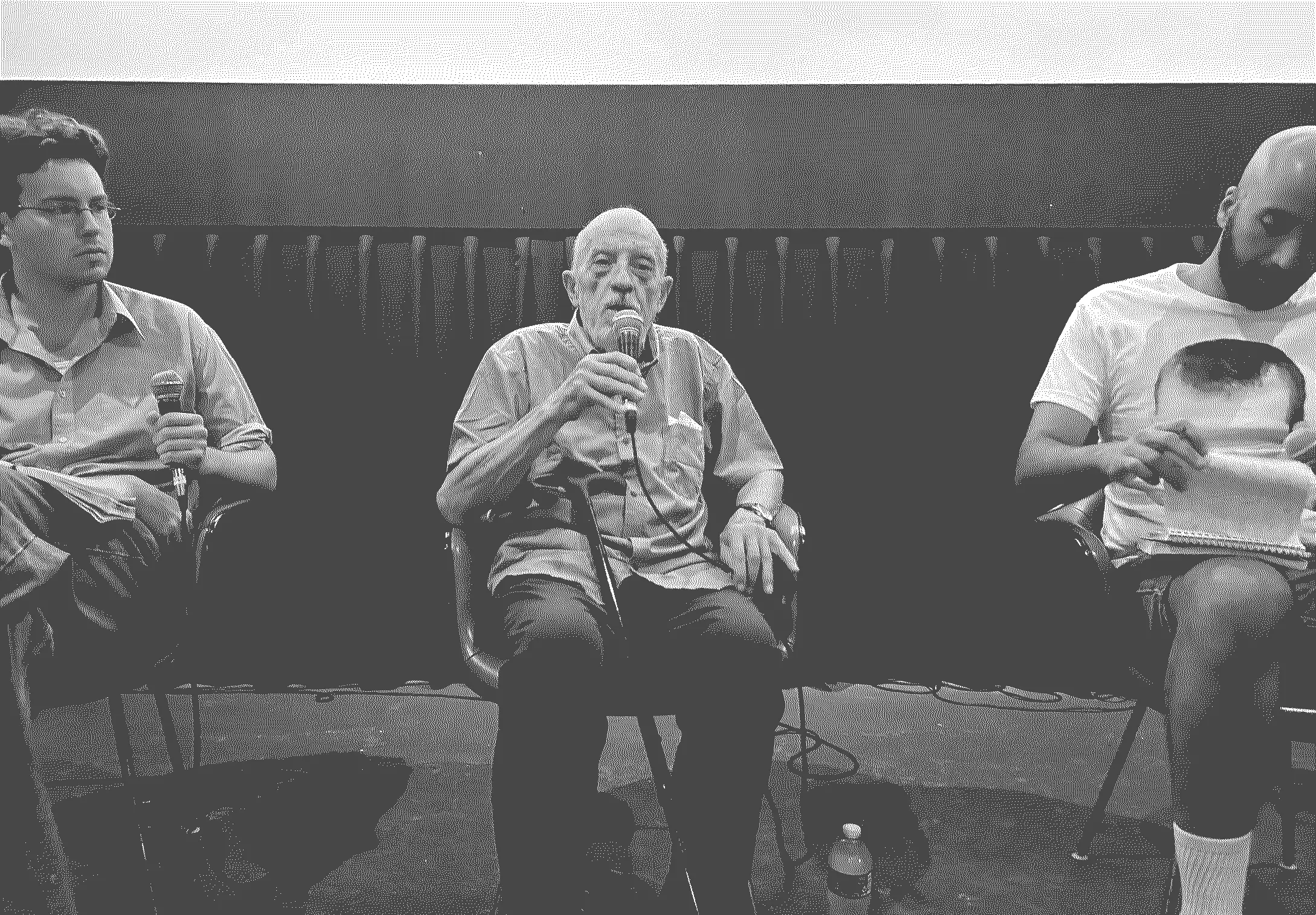From left to right: Benjamin Crais, Luc Moullet, and Hicham Awad.