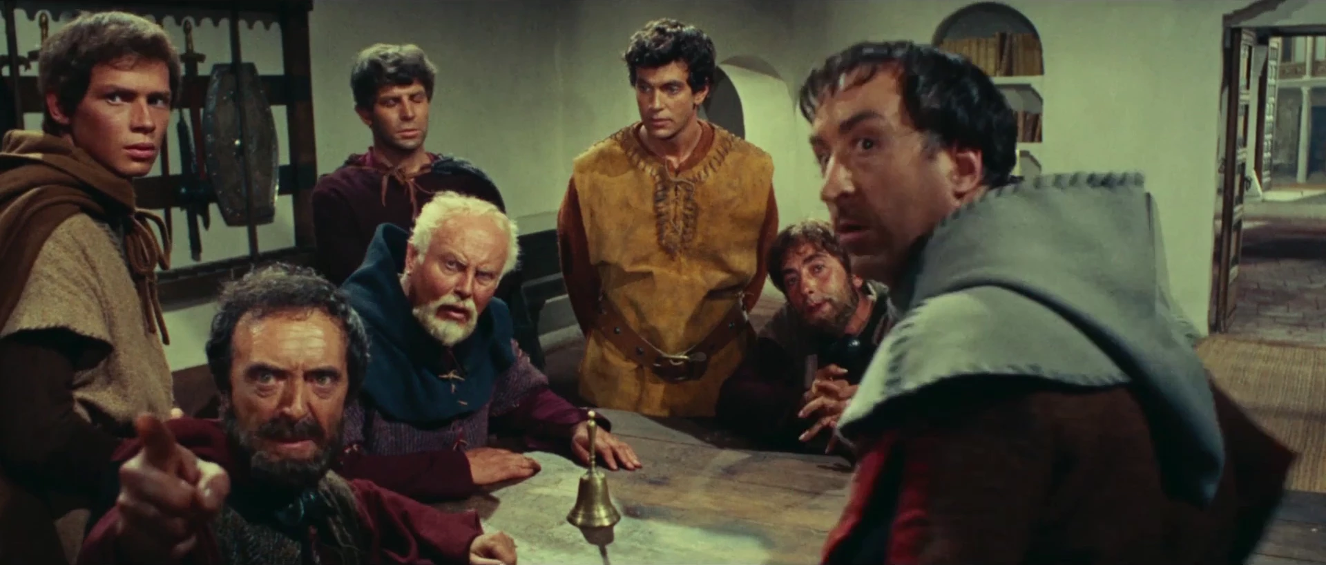 Still from the long shot that opens the scene.