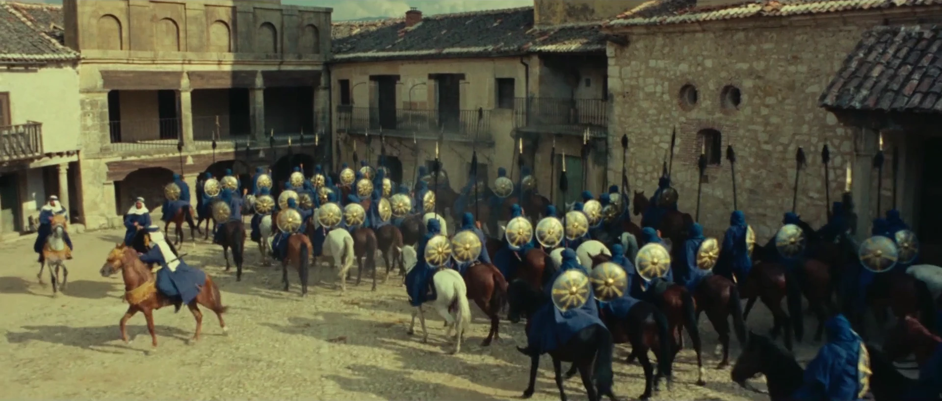 It seems the troops have stopped, facing a wall...